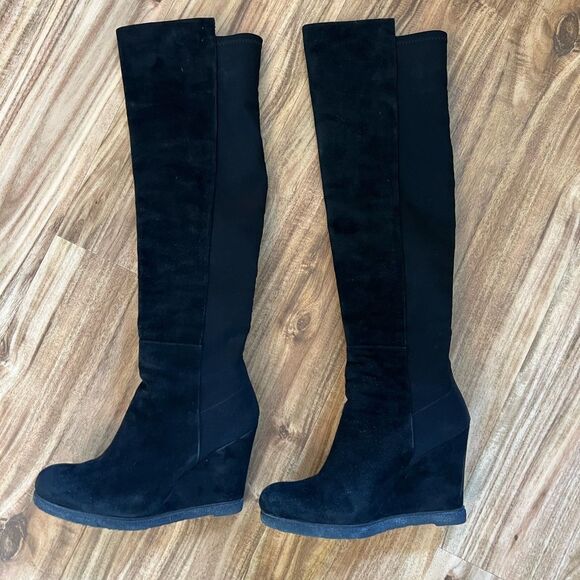 Stuart Weitzman Over-The-Knee Suede Boots, Size 7 - Picture 2 of 11